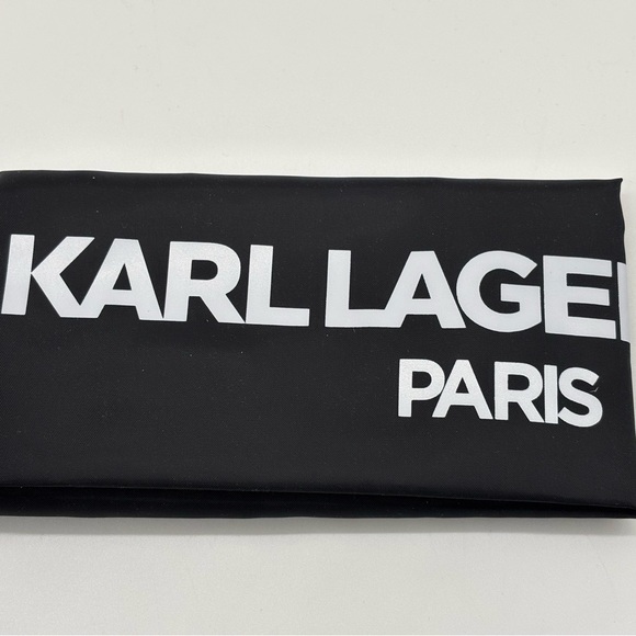 Karl Lagerfeld Black and Pink Leather Crossbody Bag with Multicolor Chain - Picture 13 of 13